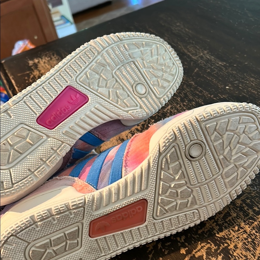 adidas Women's Sneakers - Pink and Blue - Picture 5 of 8